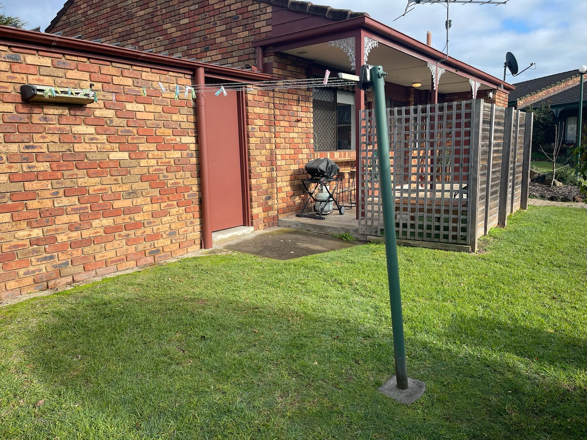 Clothesline and outdoor laundry area