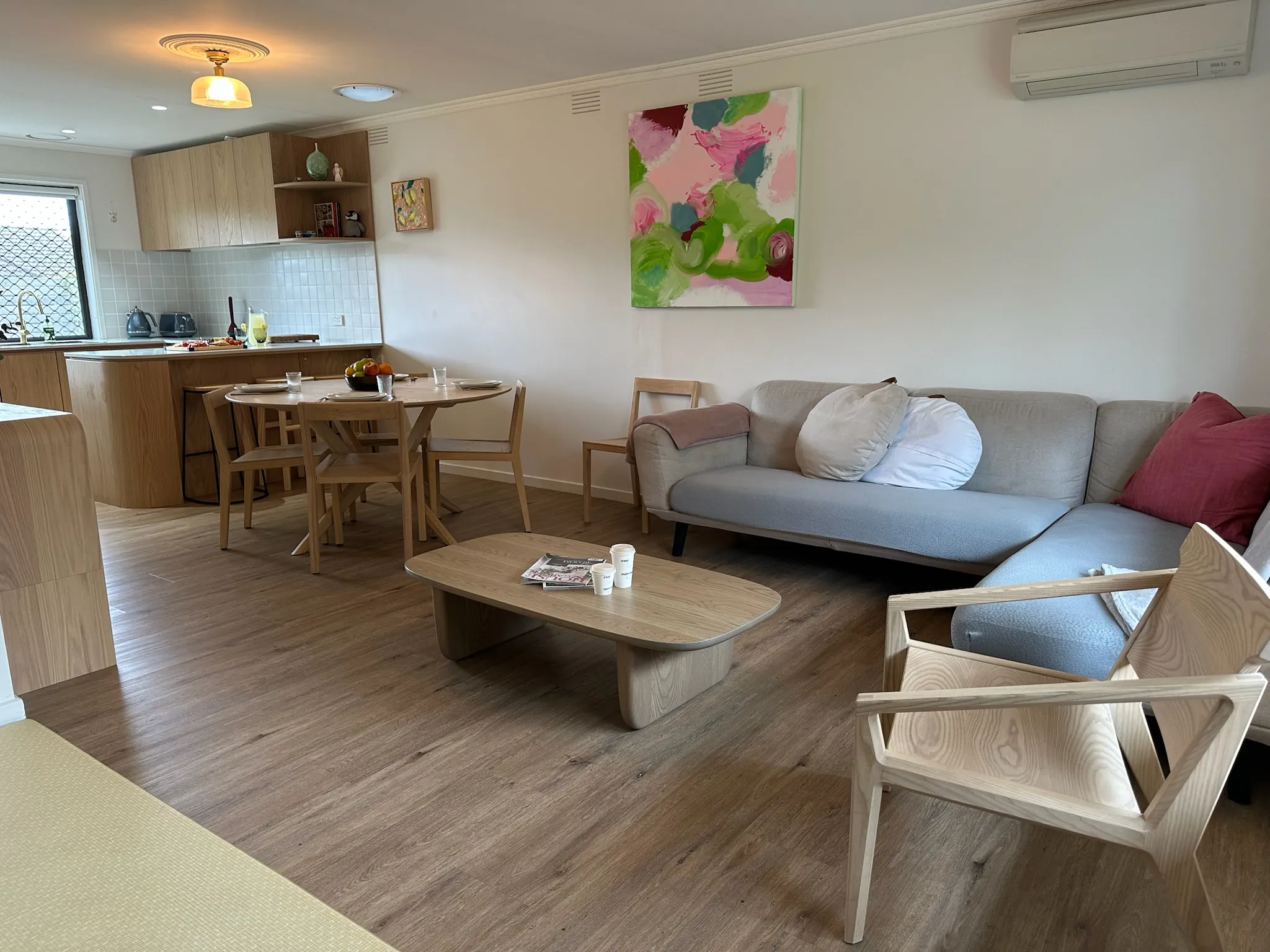 Spacious open-plan living area