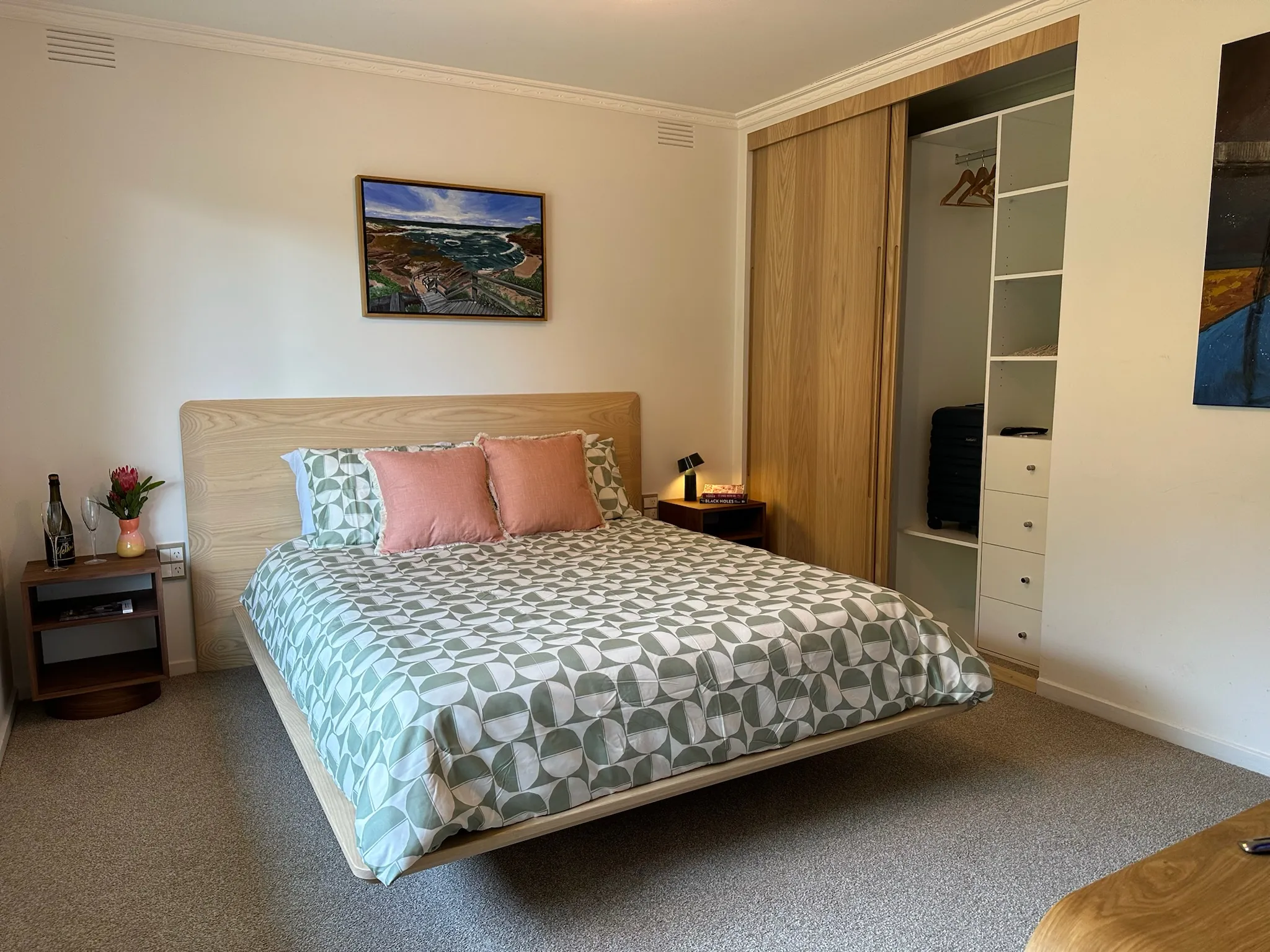 Master bedroom with queen bed